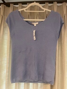 J. Crew Lavender Short-Sleeve Knit Tee